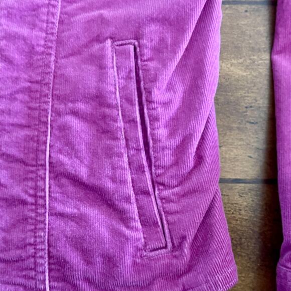Jones New York Signature Stretch Corduroy Shacket Button Front Womens Sz L Pink - Picture 3 of 10